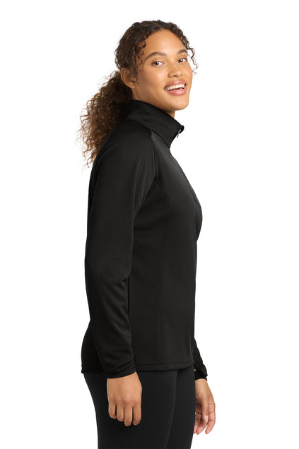 Sport-Tek® Women's Sport-Wick® Textured 1/4-Zip Pullover