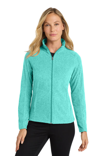 Port Authority® Women's Heather Microfleece Full-Zip Jacket