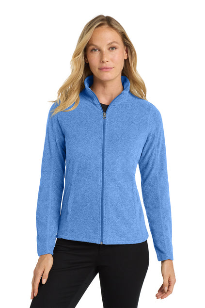 Port Authority® Women's Heather Microfleece Full-Zip Jacket
