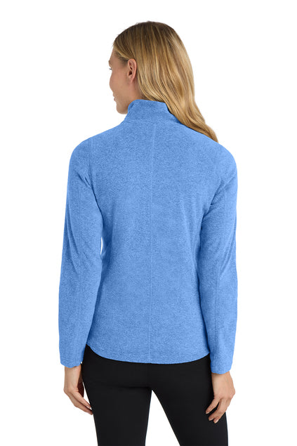 Port Authority® Women's Heather Microfleece Full-Zip Jacket