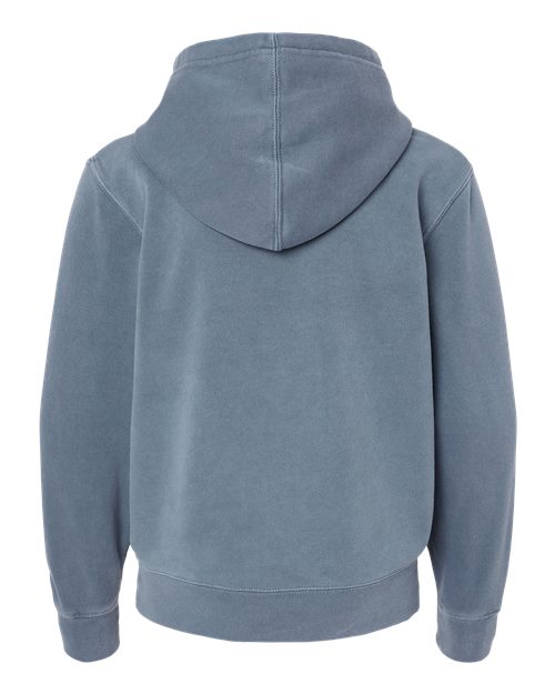 Independent Trading Co. - Youth Midweight Pigment-Dyed Hooded Sweatshirt with Screen Print