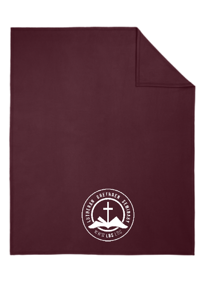 Port & Company® Core Fleece Sweatshirt Blanket with screen print of Distressed Icon Logo. Print color will vary depending on the color of the item.