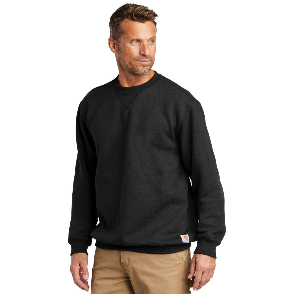 Carhartt ® Midweight Crewneck Sweatshirt with center chest embroidery. Print color will vary depending on the color of the item.