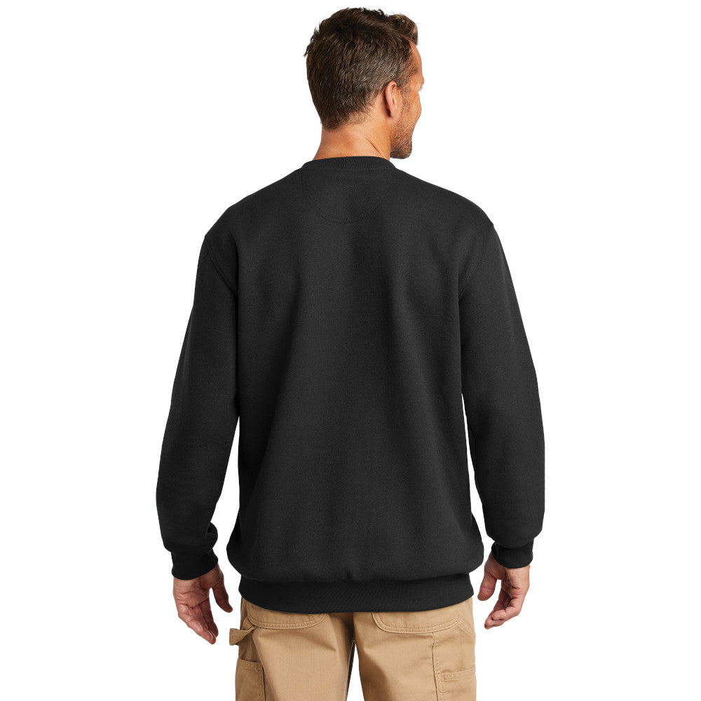 Carhartt ® Midweight Crewneck Sweatshirt with center chest embroidery. Print color will vary depending on the color of the item.