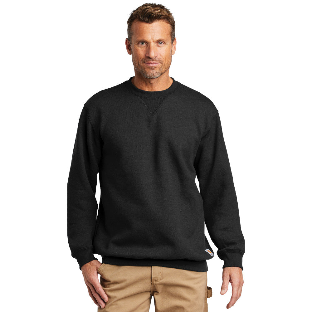 Carhartt ® Midweight Crewneck Sweatshirt with center chest embroidery. Print color will vary depending on the color of the item.