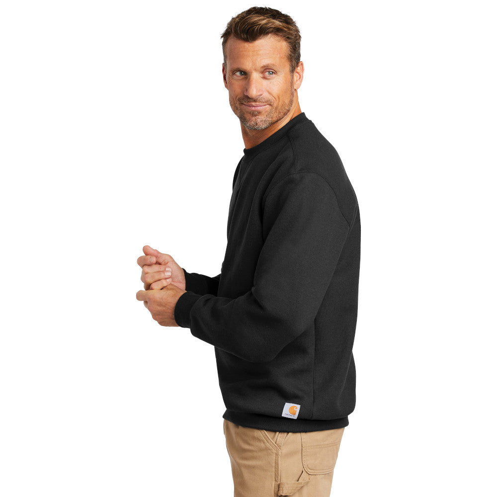 Carhartt ® Midweight Crewneck Sweatshirt with center chest embroidery. Print color will vary depending on the color of the item.
