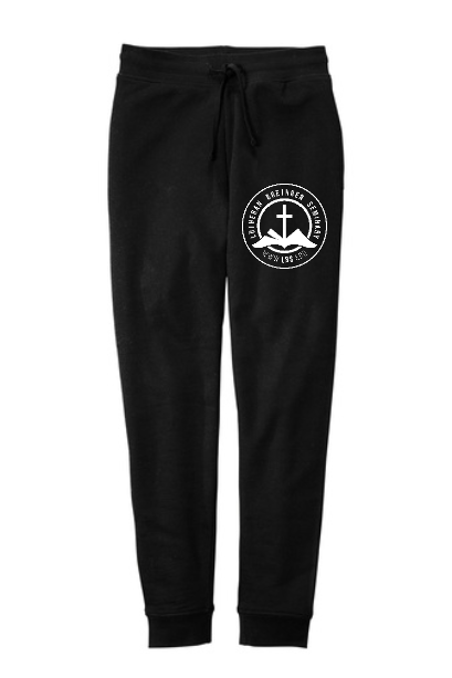 In Play Adult Joggers with Side Zipper Pockets With screen print on Leg. Screen print color will vary depending on color of item.