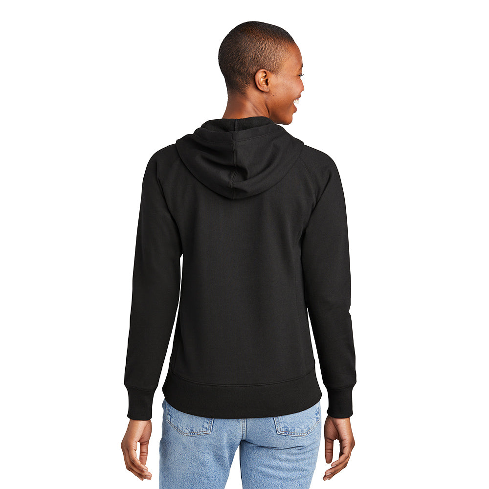 District® Women’s Re-Fleece™ Hoodie with choice of screen print. Print color will vary depending on the color of the item.