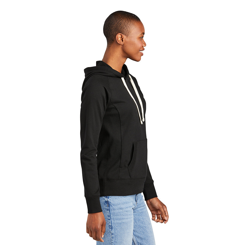 District® Women’s Re-Fleece™ Hoodie with choice of screen print. Print color will vary depending on the color of the item.