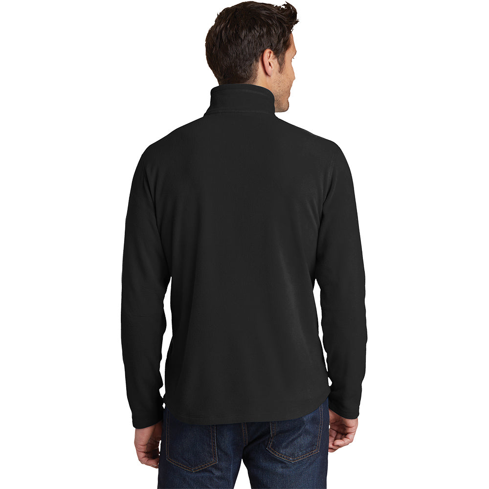 Eddie Bauer 1/2-Zip Microfleece Jacket with left chest embroidery. Stitching will vary depending on color of item.