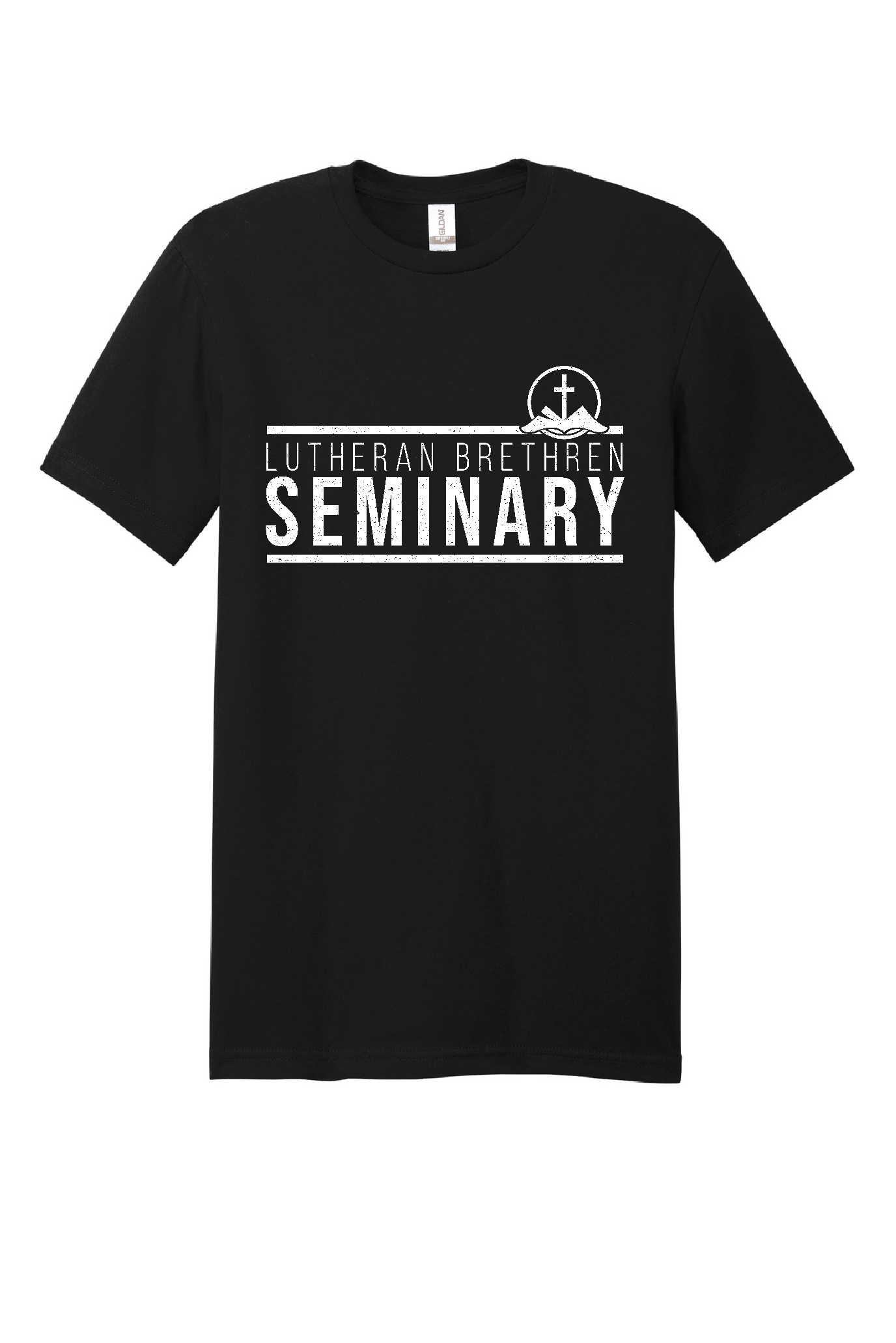 Port & Company® Tall Core Blend Tee with choice of screen print. Print color will vary depending on the color of the item.