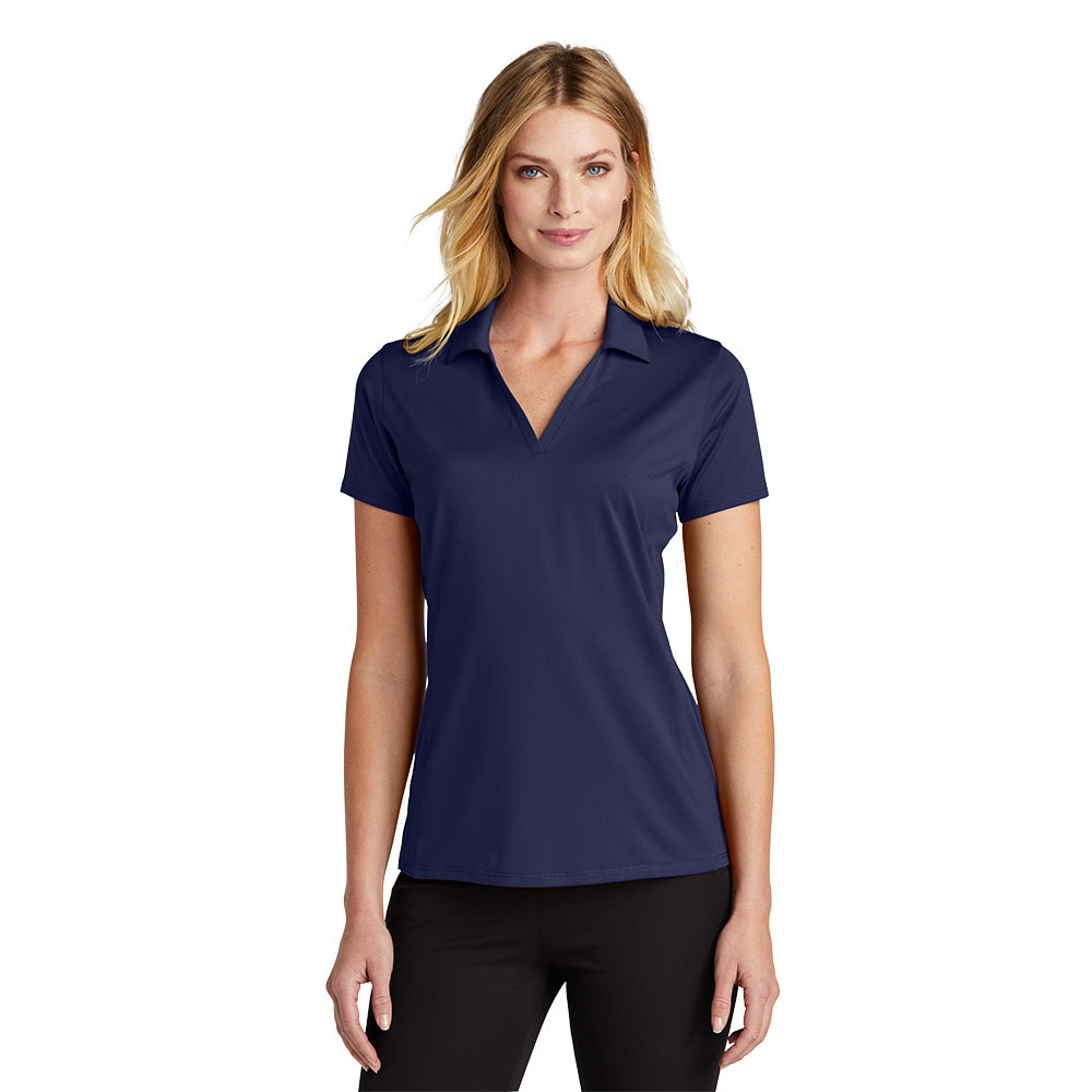 Port Authority® Ladies Performance Staff Polo with left chest embroidery. Stitching will vary depending on color of item.