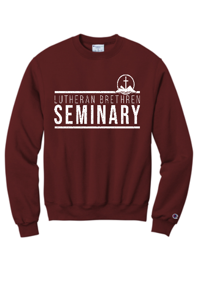 Champion® Powerblend® Crewneck Sweatshirt with front center embroidery. Print color will vary depending on the color of the item.