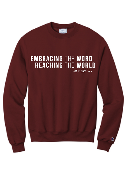 Champion® Powerblend® Crewneck Sweatshirt with front center embroidery. Print color will vary depending on the color of the item.