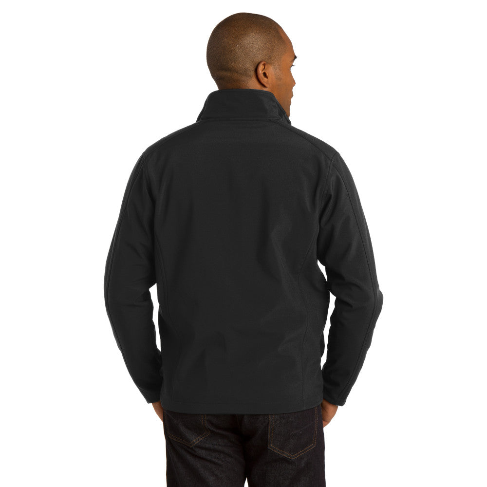 Port Authority® Tall Core Soft Shell Jacket with left chest embroidery. Stitching will vary depending on color of item.