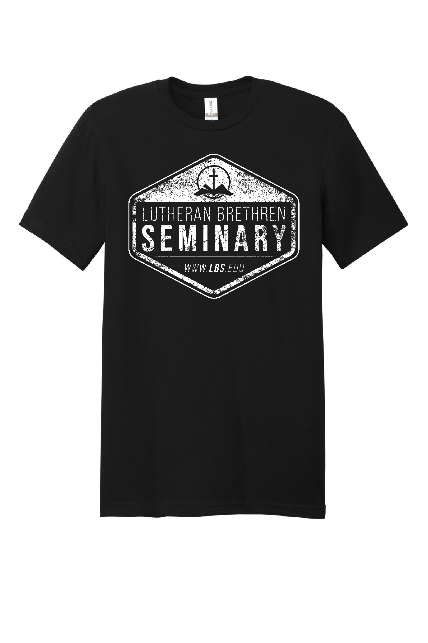 Port & Company® Tall Core Blend Tee with choice of screen print. Print color will vary depending on the color of the item.