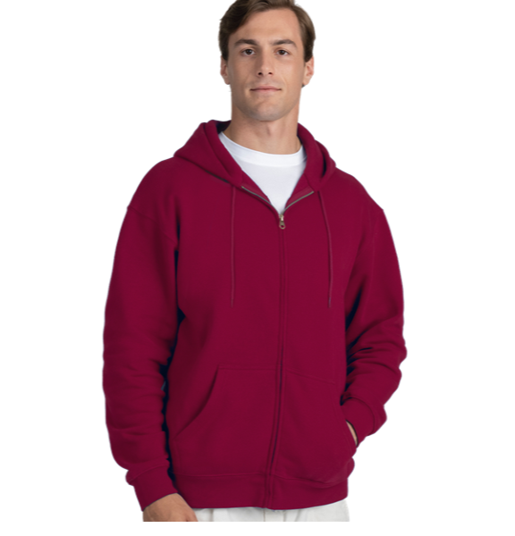 Available up to 6XL and 3XLT. Blue Generation Adult Zip Front Hoodie with left chest embroidery. Stitching will vary depending on color of item.