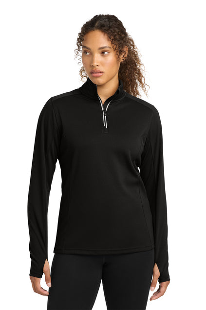 Sport-Tek® Women's Sport-Wick® Textured 1/4-Zip Pullover