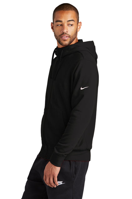 Nike Club Fleece Sleeve Swoosh Full-Zip Hoodie with left front embroidery