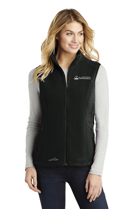 Eddie Bauer - Ladies Fleece Vest  with left chest embroidery. Stitching will vary depending on color of item.