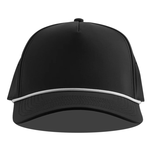 Branded BillBare Curved 5 Panel Rope Hat with front embroidery