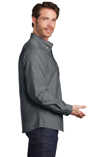 Port Authority ® Untucked Fit SuperPro ™ Oxford Shirt