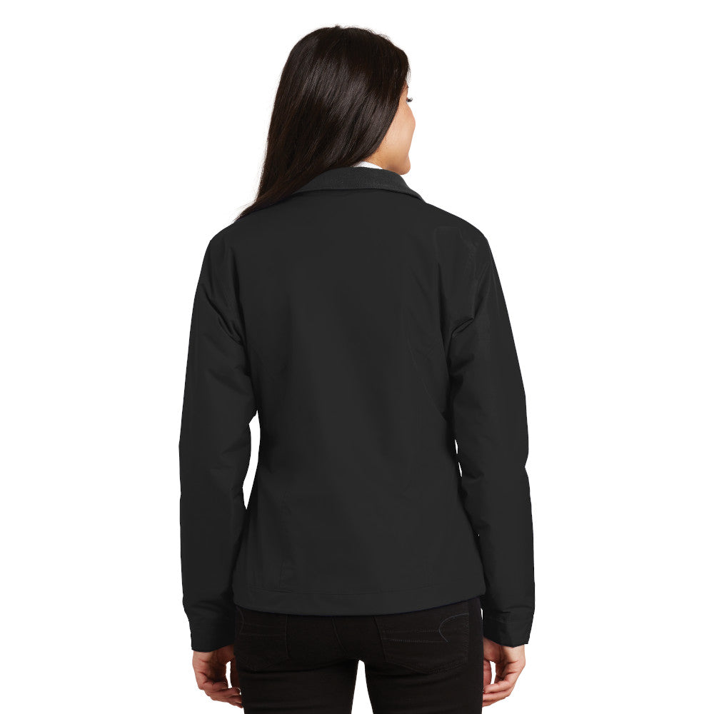 Port Authority® Ladies Challenger™ Jacket with left chest embroidery. Stitching will vary depending on color of item.