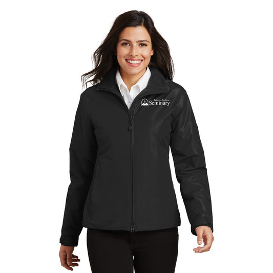 Port Authority® Ladies Challenger™ Jacket with left chest embroidery. Stitching will vary depending on color of item.