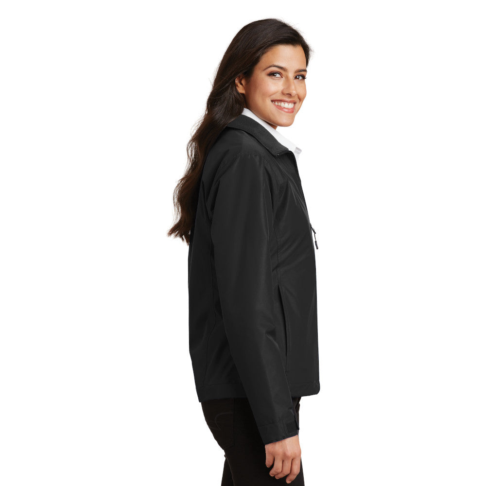 Port Authority® Ladies Challenger™ Jacket with left chest embroidery. Stitching will vary depending on color of item.