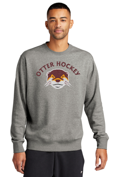 Nike Club Fleece Sleeve Swoosh Crew with choice of full front  or left chest embroidery