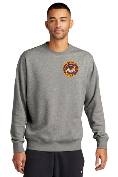 Nike Club Fleece Sleeve Swoosh Crew with choice of full front  or left chest embroidery
