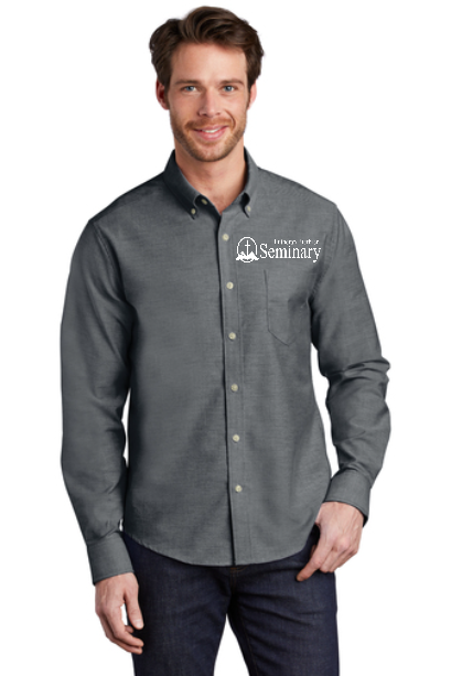 Port Authority ® Untucked Fit SuperPro ™ Oxford Shirt with left chest embroidery. Stitching will vary depending on color of item.